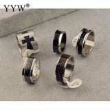 10pcs Titanium Steel Mix Silver Letter Rings Size 16-22 Randomly