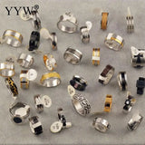 10pcs Titanium Steel Mix Silver Letter Rings Size 16-22 Randomly