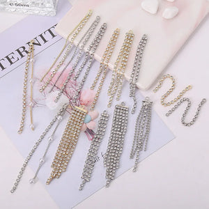 10pcs Rhinestone Copper Tassel DIY Jewelry Making Earrings Necklace