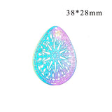 10pcs Stainless Steel Water Drop Charms Earring Pendants Etched Gradient Hollow
