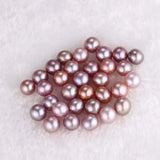 10pcs Pink Purple AA Freshwater Round Loose Pearl Beads