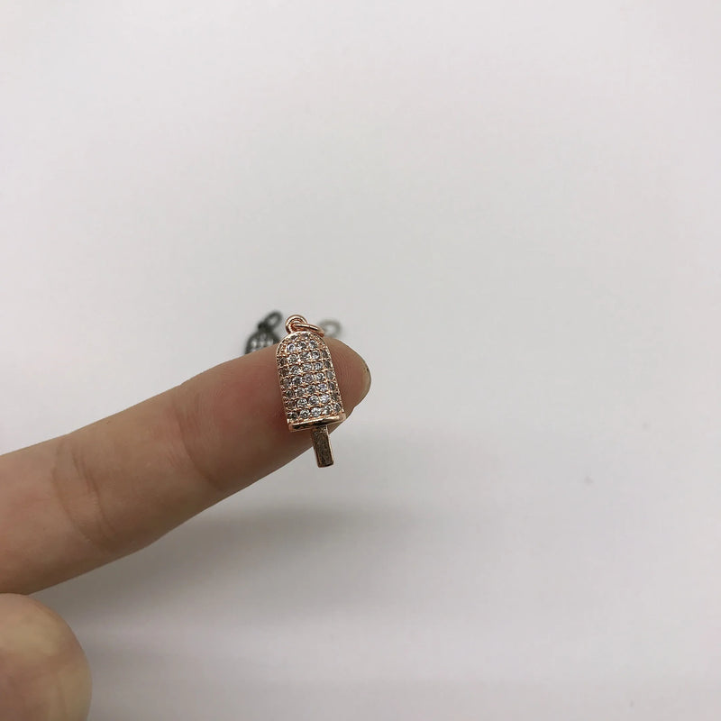 10pcs/Lot Popsicle Shape CZ Charms For Jewelry Making