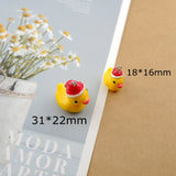 10pcs Yellow Duck Charms Bracelets Key Chain DIY Craft Pendants Children