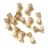 Zirconia Hourglass Shape Spacers Beads for Bracelets, 10pcs