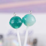 10pcs 3D Planet Lollipop Resin Earring Charms DIY Crafts Keychain Necklace
