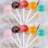 10pcs 3D Planet Lollipop Resin Earring Charms DIY Crafts Keychain Necklace