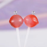 10pcs 3D Planet Lollipop Resin Earring Charms DIY Crafts Keychain Necklace