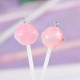 10pcs 3D Planet Lollipop Resin Earring Charms DIY Crafts Keychain Necklace