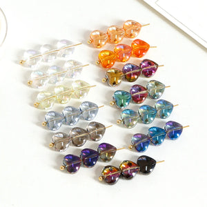10pcs Love Glass Beads DIY Necklace Bracelet Earrings