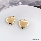 10pcs Love Heart Pendant Base Charms for DIY Necklace Earrings