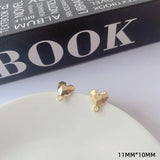 10pcs Love Heart Stud Earrings Connectors for DIY Jewelry Making