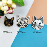 10pcs Cute Cat Head Acrylic Charms for Jewelry Making DIY Earrings Keychain