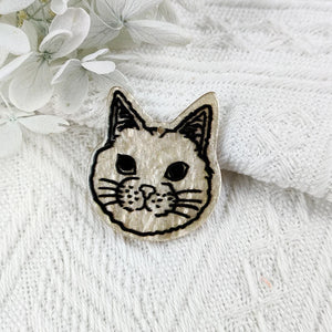 10pcs Cute Cat Head Acrylic Charms for Jewelry Making DIY Earrings Keychain
