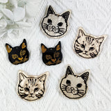 10pcs Cute Cat Head Acrylic Charms for Jewelry Making DIY Earrings Keychain