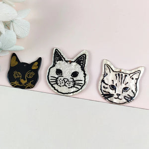 10pcs Cute Cat Head Acrylic Charms for Jewelry Making DIY Earrings Keychain