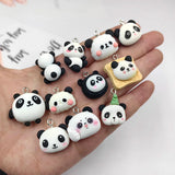 10pcs Bamboo Panda Head Pendant Charms DIY Jewelry Making Findings