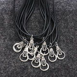 10pcs Light Bulb Necklace Lightbulb Charms Chain Dainty Necklace