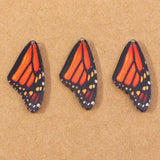 10pcs Resin Butterfly Wing Charms for Girls DIY Jewelry Making