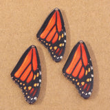 10pcs Resin Butterfly Wing Charms for Girls DIY Jewelry Making