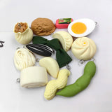 10pcs Food Charms Steamed Bread Noodles Ham Sausage Pendant Crafts Findings