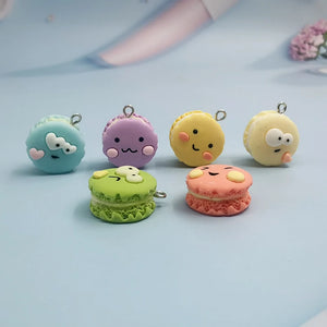 10pcs Smiling Face Big Eye Charms Flatback Earring Findings Macaron Pendant C480