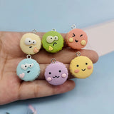 10pcs Smiling Face Big Eye Charms Flatback Earring Findings Macaron Pendant C480
