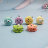 10pcs Smiling Face Big Eye Charms Flatback Earring Findings Macaron Pendant C480