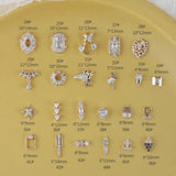 10pcs Zircon Glitter Nail Stickers DIY Jewelry Nail Charms