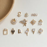 10pcs Zircon Glitter Nail Stickers DIY Jewelry Nail Charms
