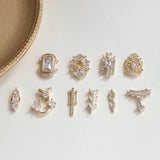 10pcs Zircon Glitter Nail Stickers DIY Jewelry Nail Charms