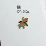 10pcs Magic Hat Wool Cap Wine Jar Single Sofa Enamel Charms Pendant