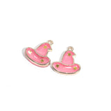 10pcs Enamel Charms Magician's Hat Pendants