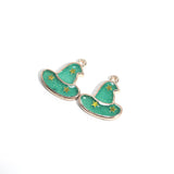 10pcs Enamel Charms Magician's Hat Pendants