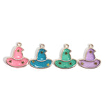10pcs Enamel Charms Magician's Hat Pendants