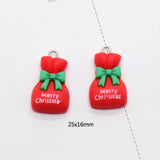 10pcs Christmas Resin Charms for Earrings Keychains DIY Decor