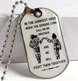 10pcs Brother's Dog tag To My Brother Pendant Necklace