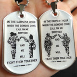 10pcs Brother's Dog tag To My Brother Pendant Necklace