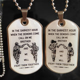10pcs Brother's Dog tag To My Brother Pendant Necklace