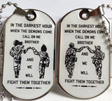 10pcs Brother's Dog tag To My Brother Pendant Necklace