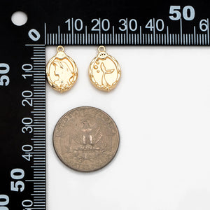 10pcs Mermaid Charms, Oval Pendants, Jewelry Making Supply