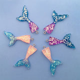 10pcs Mermaid Tail Charms Pendant DIY Jewelry Making Accessories