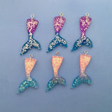 10pcs Mermaid Tail Charms Pendant DIY Jewelry Making Accessories