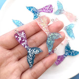 10pcs Mermaid Tail Charms Pendant DIY Jewelry Making Accessories