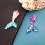10pcs Mermaid Tail Charms Pendant DIY Jewelry Making Accessories