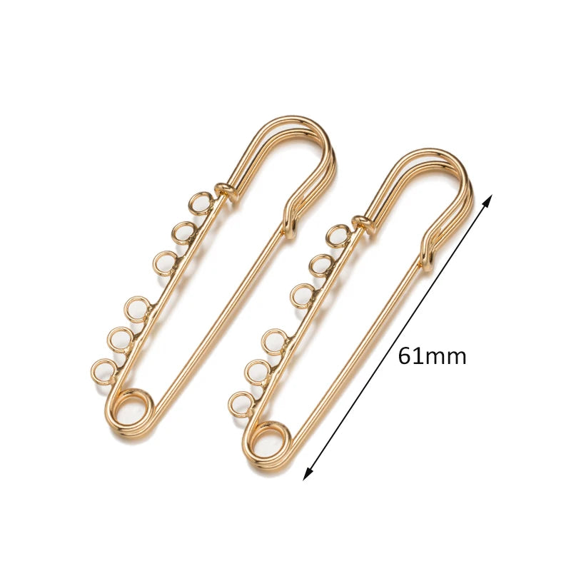 10pcs Metal Brooch Pins Heavy Duty Safety Fastener DIY Crafts Jewelry Making