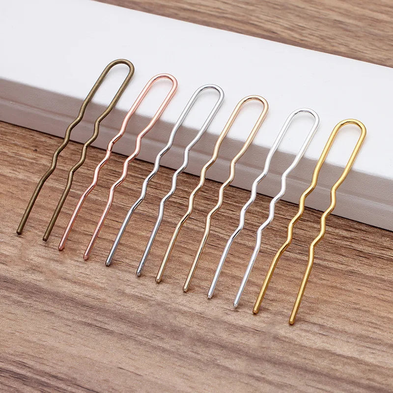 10pcs Metal Copper Hairpins Sticks For Hair Bride Clip Accesories Vintage Tiara