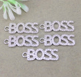 10pcs Micro Pave CZ Letter Pendant Beads For Jewelry Making