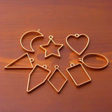 10pcs Metal Geometric Hollow Frame Molds for DIY Jewelry Making