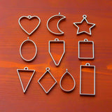 10pcs Metal Geometric Hollow Frame Molds for DIY Jewelry Making