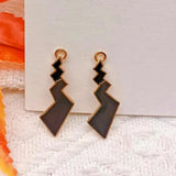 10pcs Thunder Lightning Charms Dripping Oil Enamel Charms for Jewelry Making